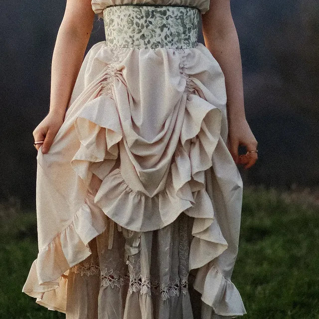 Ruffled Retro Style Women's Medieval Renaissance Dress - Retrorobe