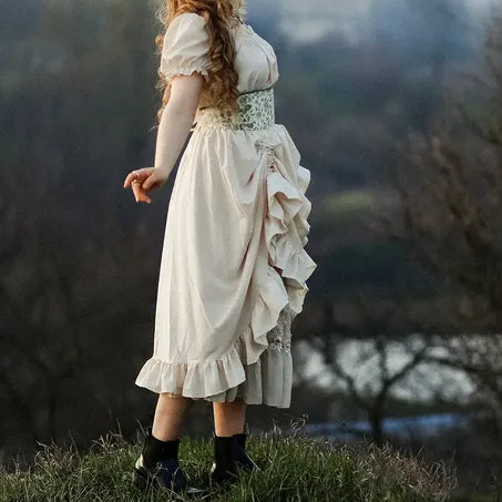 Ruffled Retro Style Women's Medieval Renaissance Dress - Retrorobe
