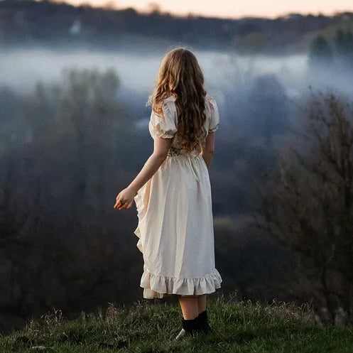 Ruffled Retro Style Women's Medieval Renaissance Dress - Retrorobe