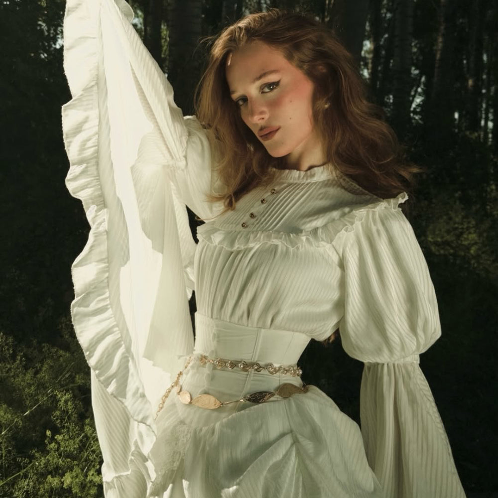 Victorian Bustle Tea Gown Corset Bodice - Retrorobe
