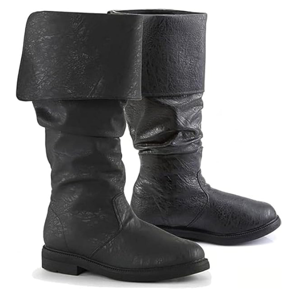 Unisex Medieval Renaissance Knee High Flat Jazz Boots