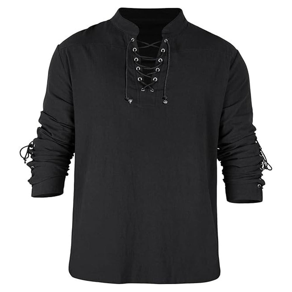 Renaissance Lace-up Design Tops Pirate Shirts - Retrorobe