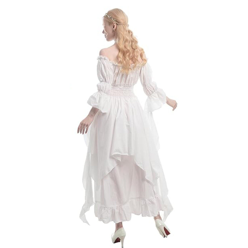 Renaissance Style Off Shoulder Long Dress - Retrorobe