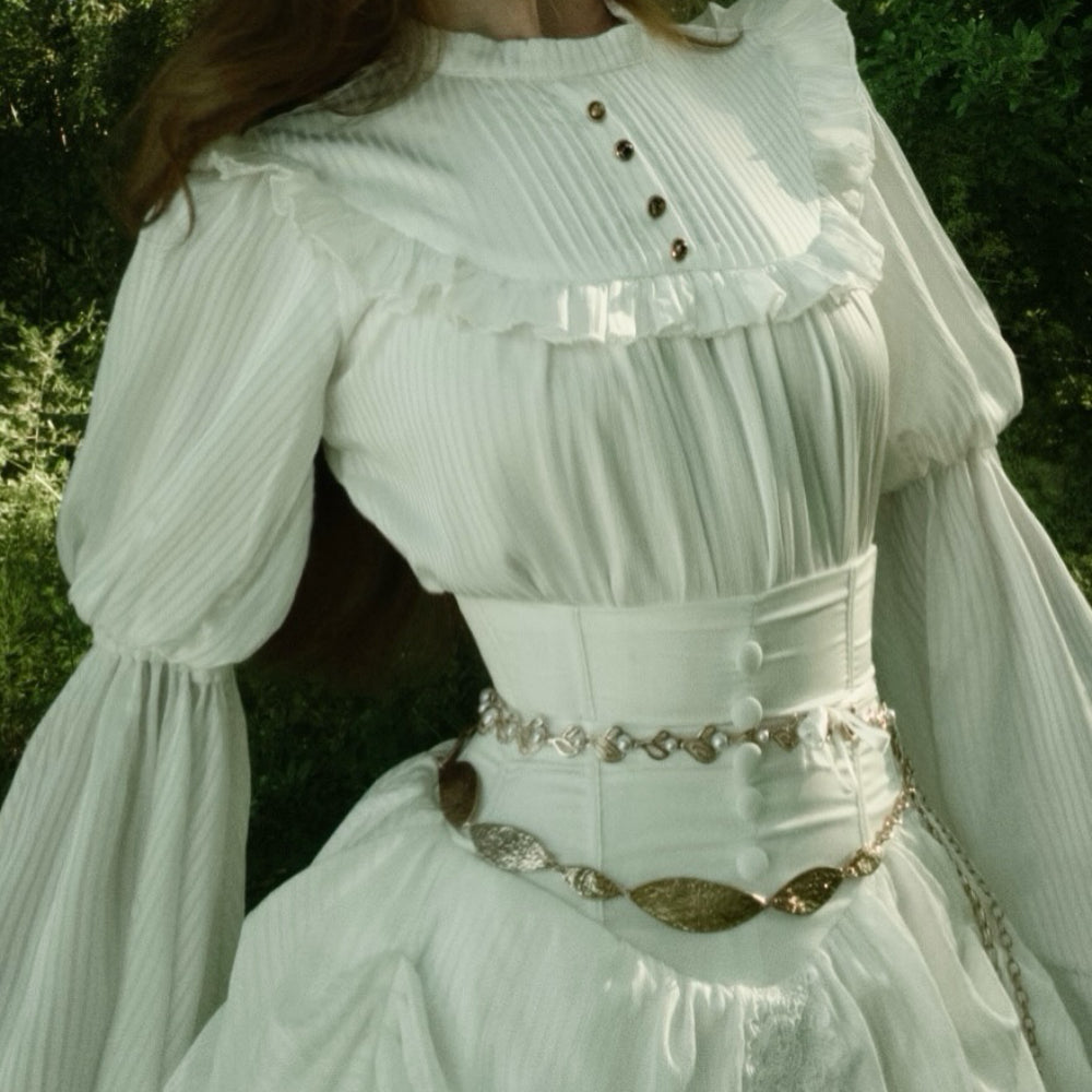 Retro Punk & Gothic Style Dress Set Two Piece Design