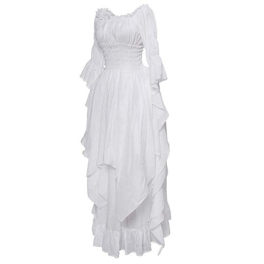 Renaissance Style Off Shoulder Long Dress - Retrorobe