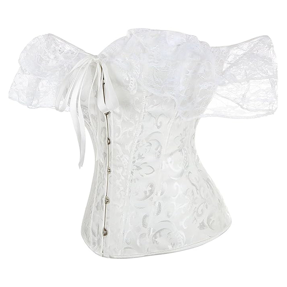Victorian Corset Gothic Satin Lace Bustier