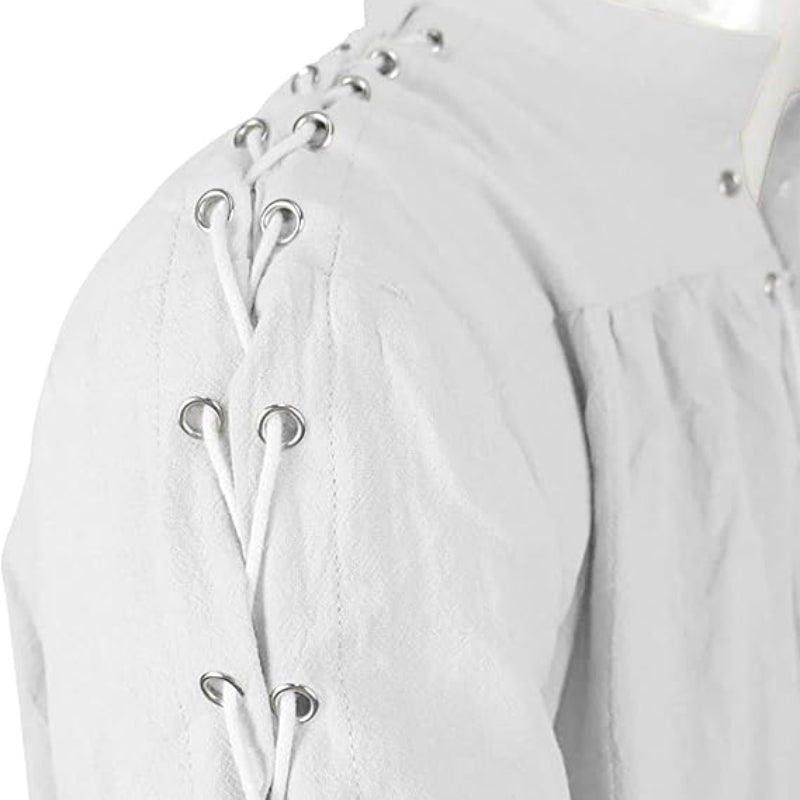 Pirate Style Lace-up Shirt - Retrorobe