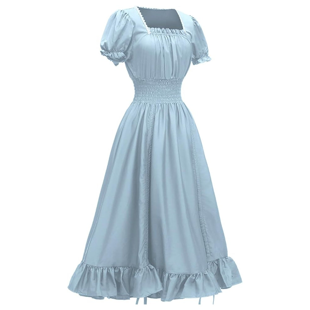 Ruffled Retro Style Women's Medieval Renaissance Dress - Retrorobe