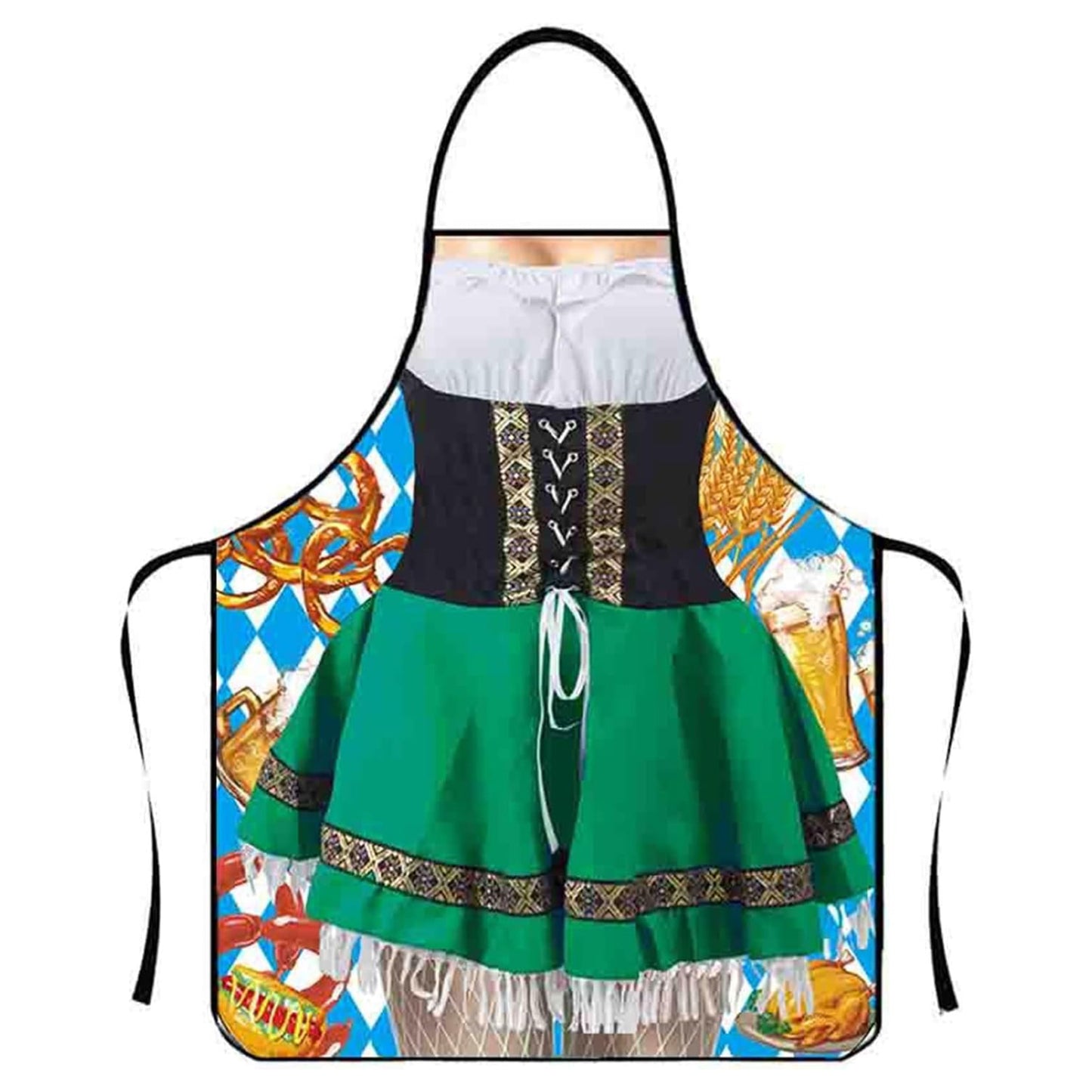Tablier imprimé Oktoberfest Lederhosen & Dirndl pour couples