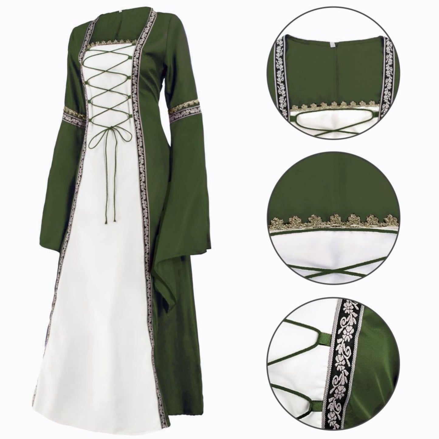 Irish Medieval Renaissance Dress Plus Size Design - Retrorobe
