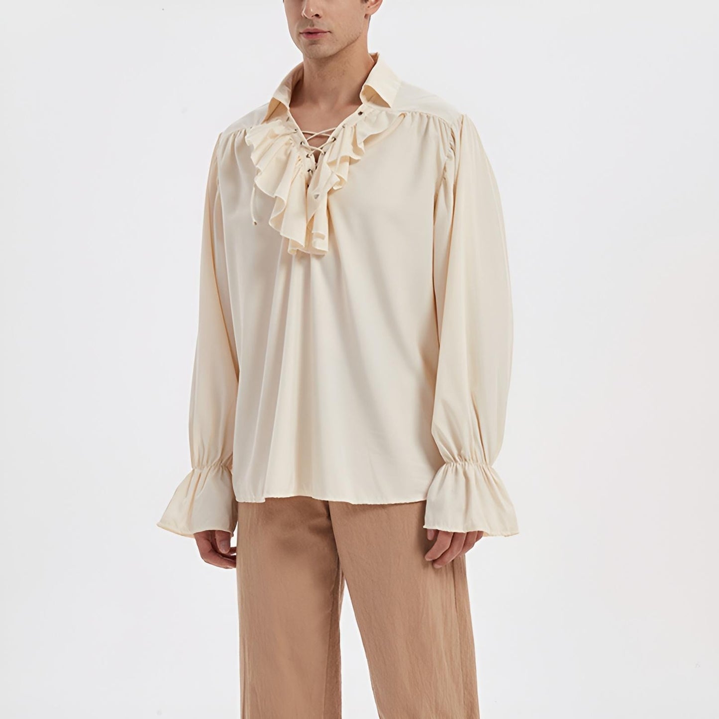 Renaissance Ruffle Decorated Tops Pirate Shirts - Retrorobe