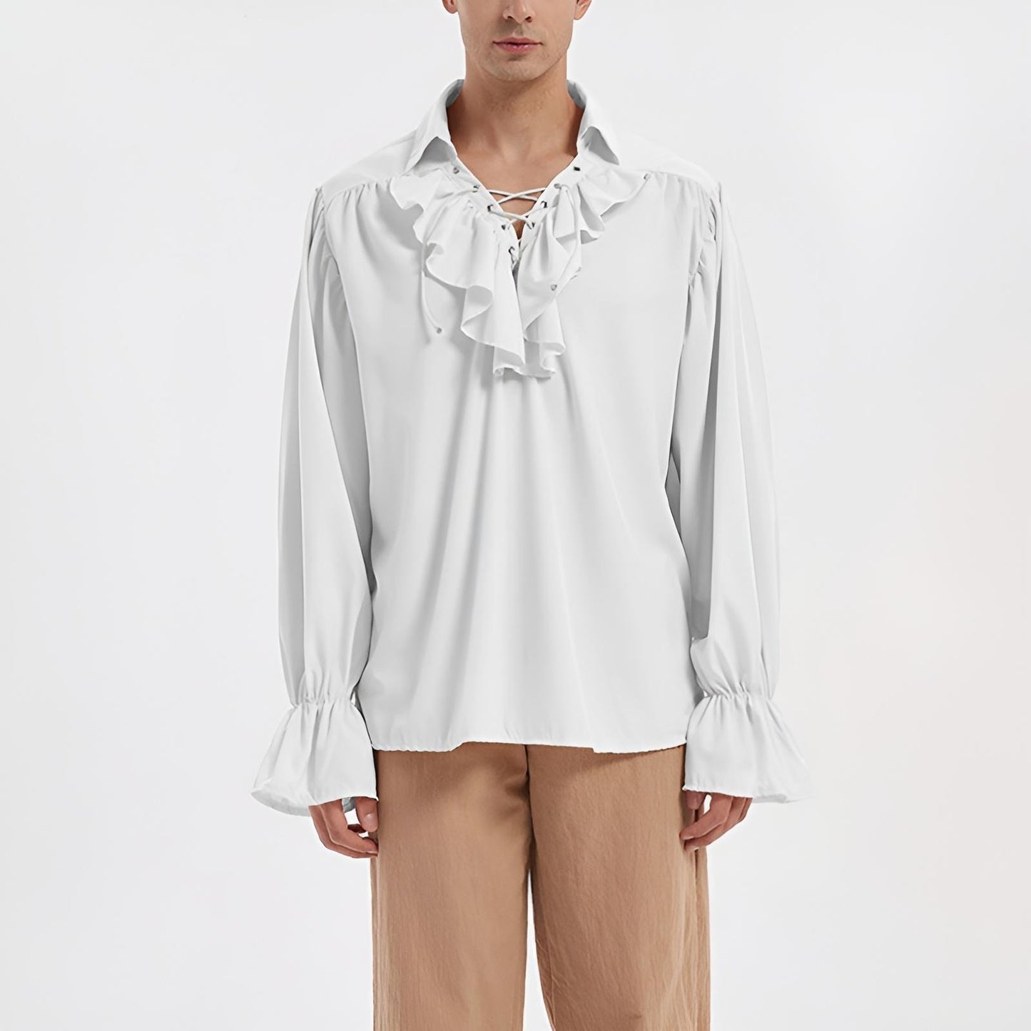 Renaissance Ruffle Decorated Tops Pirate Shirts - Retrorobe