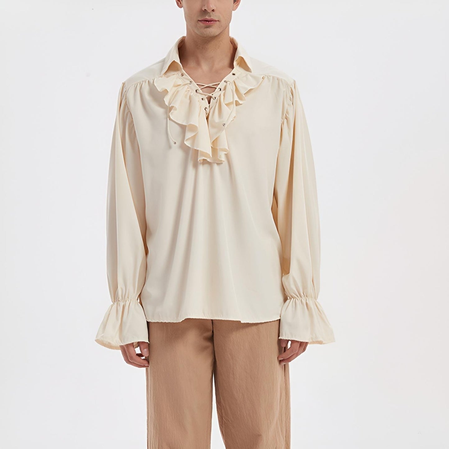 Renaissance Ruffle Decorated Tops Pirate Shirts - Retrorobe
