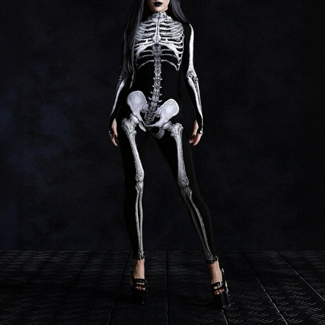 Women's Skull Skeleton Bodysuit