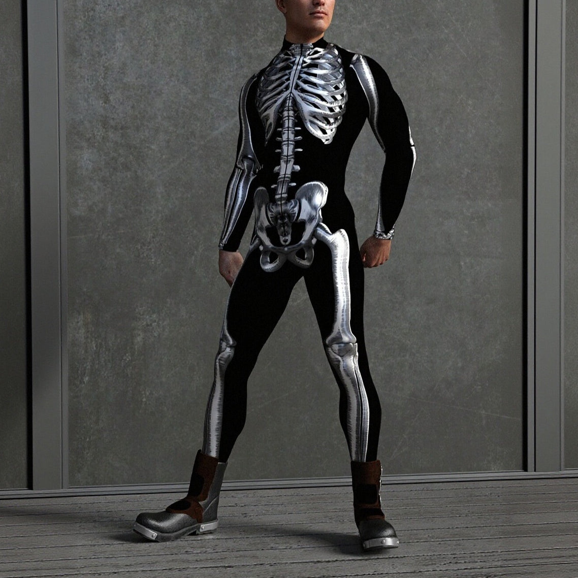 Men's Skeleton Skull Costume Bodysuits