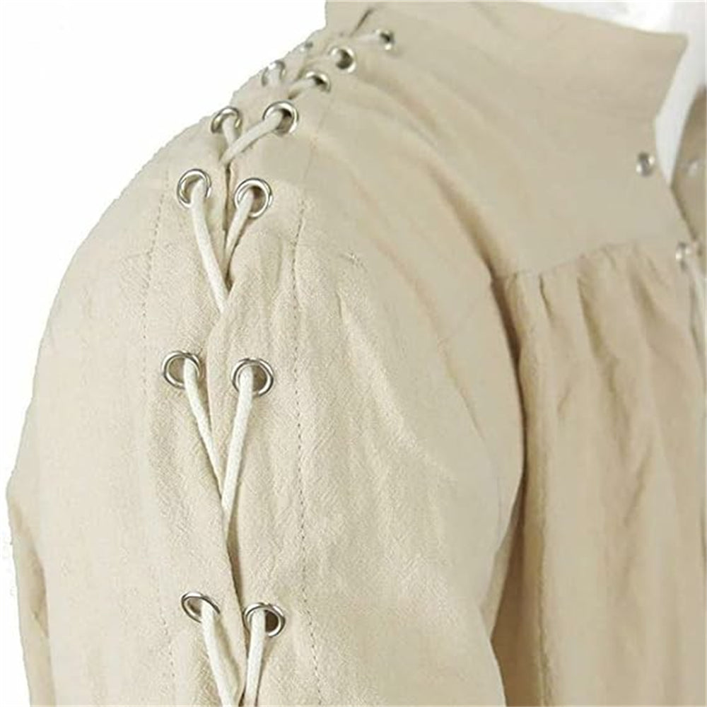 Pirate Style Lace-up Shirt - Retrorobe