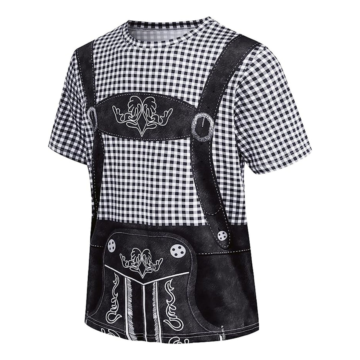 Bayerisches Bierbauch-Lederhosen-Print-T-Shirt