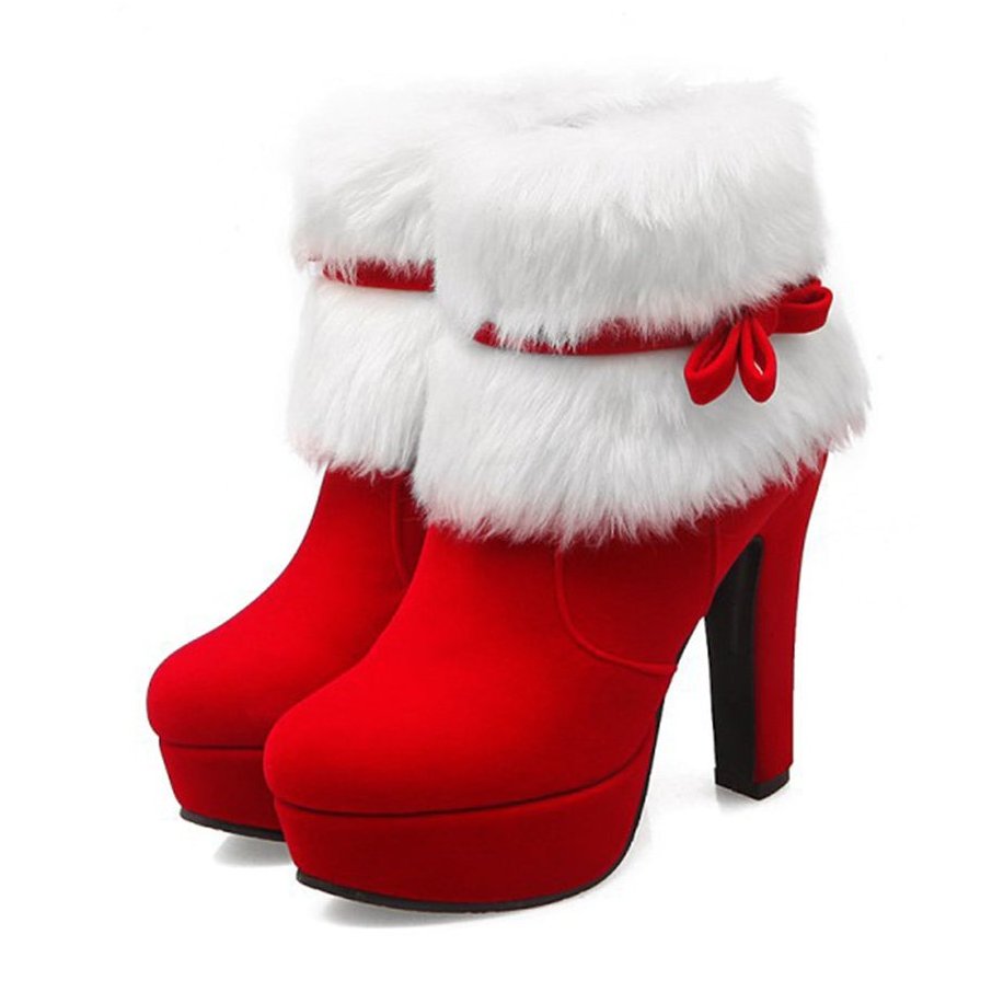 Retro Christmas High Heel Boots 12CM