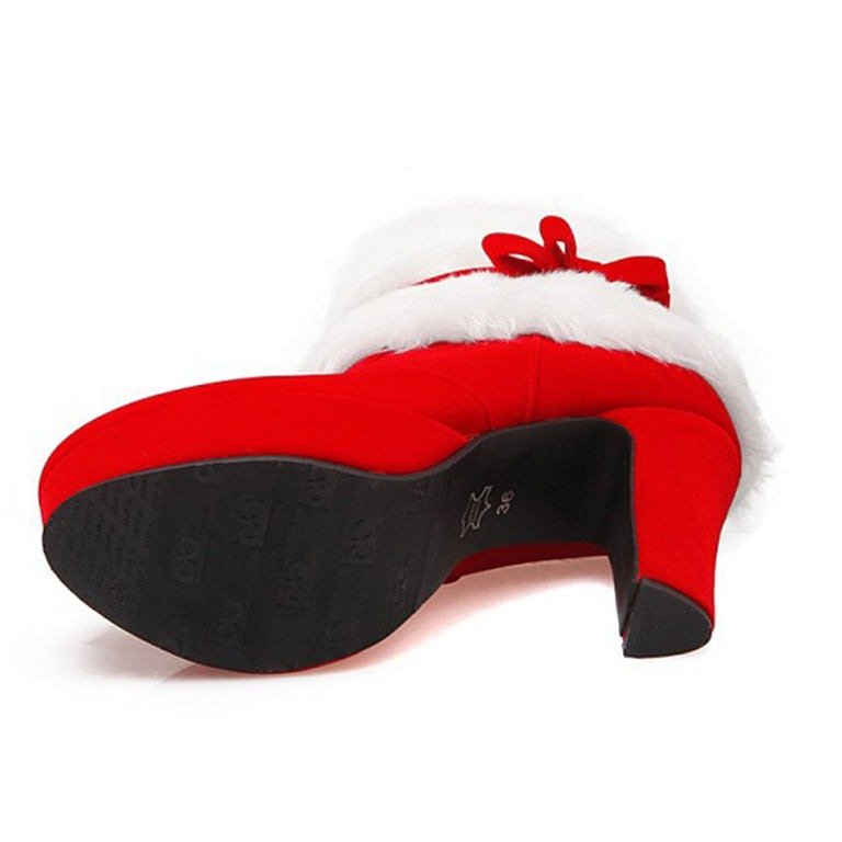 Retro Christmas High Heel Boots 12CM