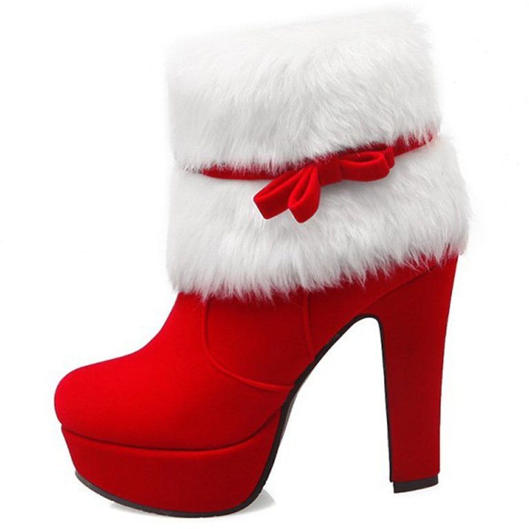 Retro Christmas High Heel Boots 12CM