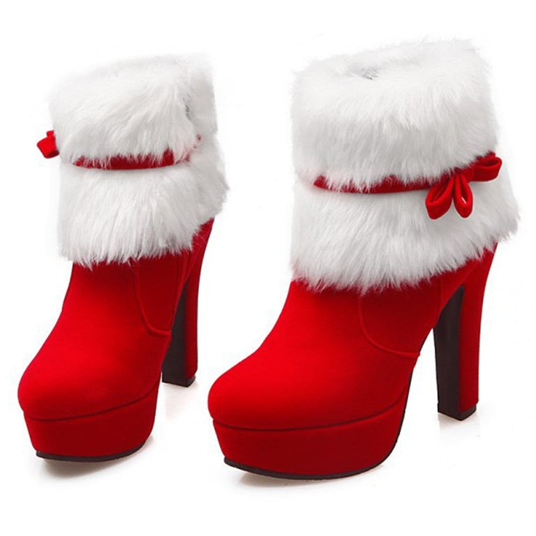 Retro Christmas High Heel Boots 12CM