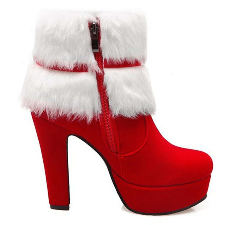 Retro Christmas High Heel Boots 12CM