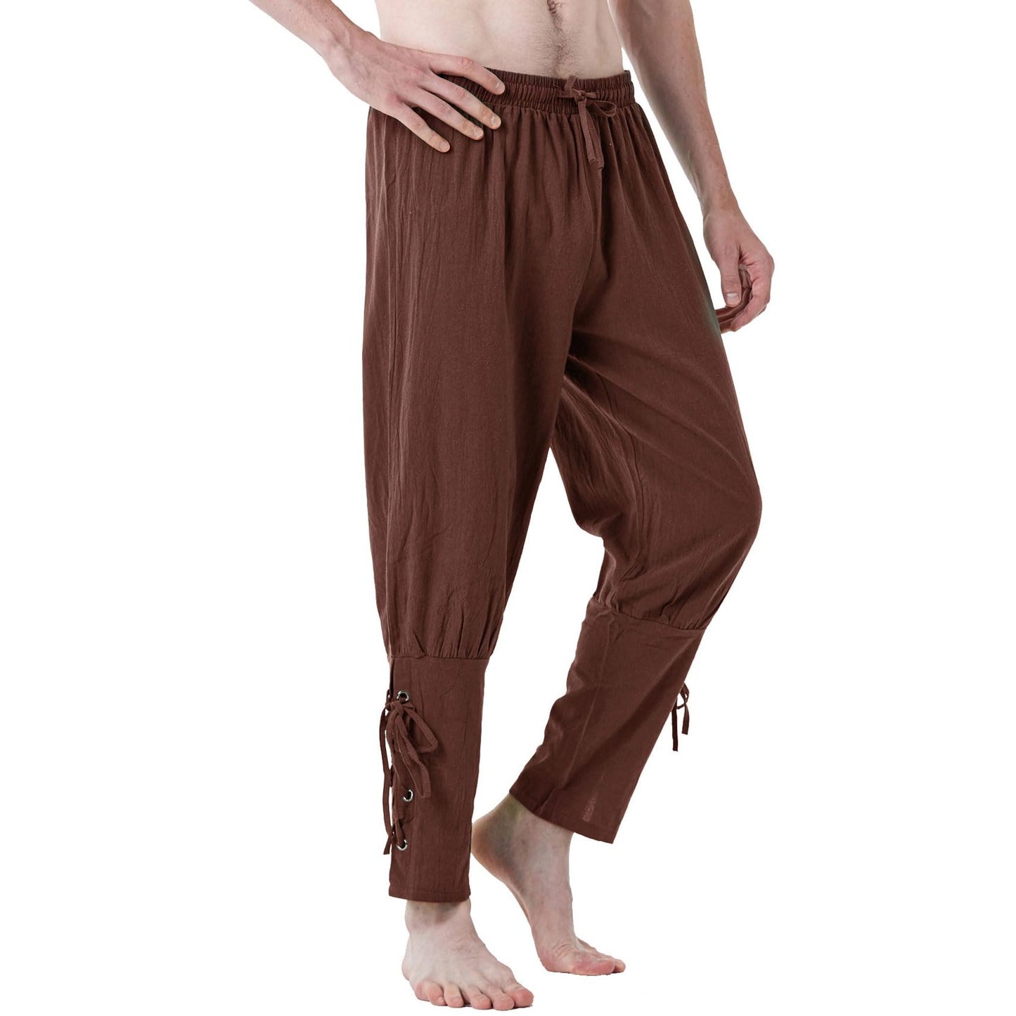 Baumwoll-Leinenhose im Retro-Piratenstil