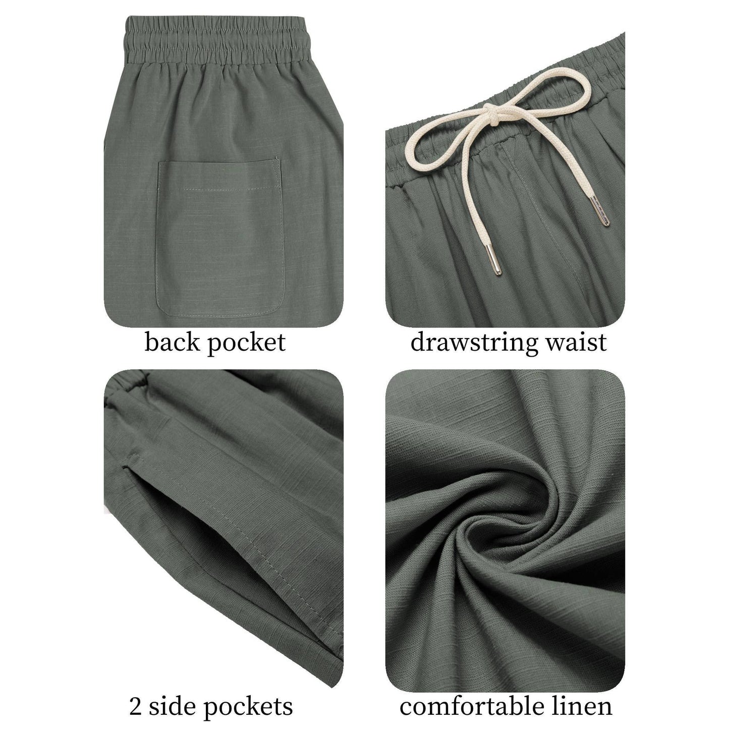 Sommerhose aus Baumwolle und Leinen im frühmittelalterlichen Stil