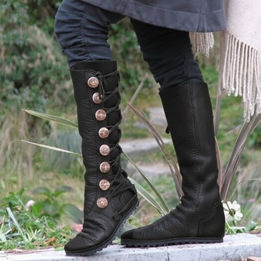 Medieval High Laced Boots