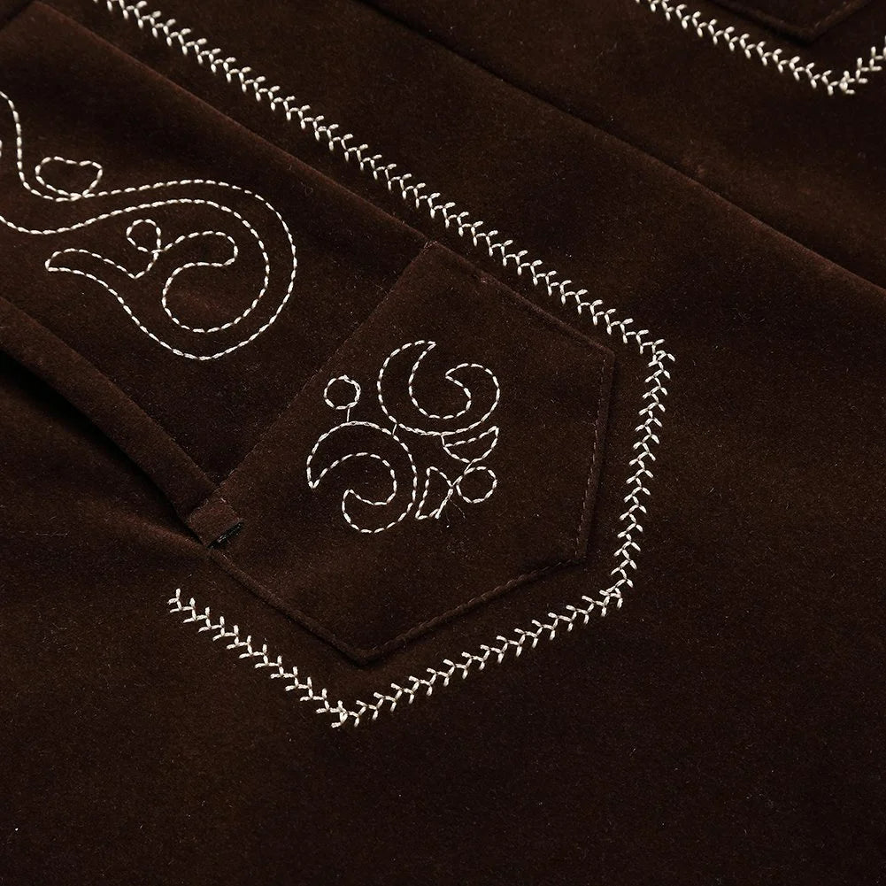 Men's Oktoberfest Embroidered Lederhosen Shorts