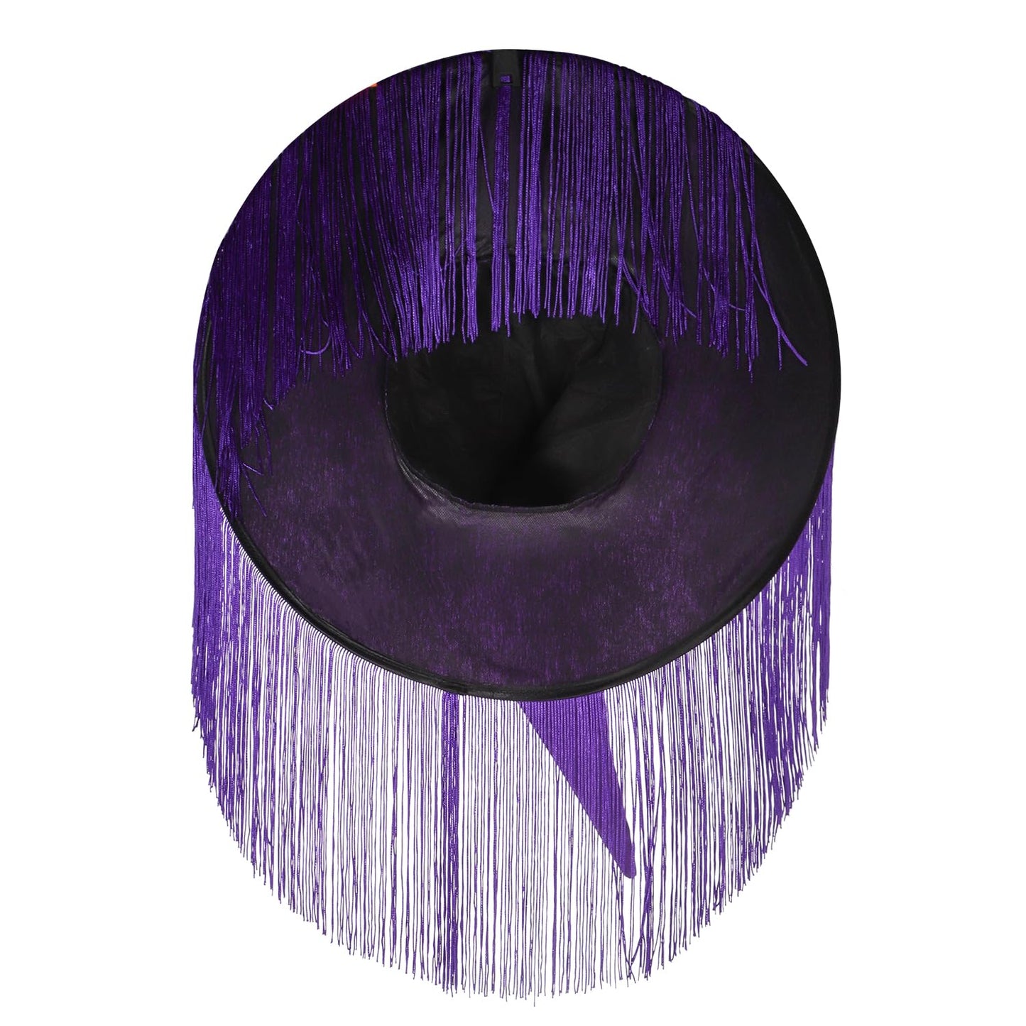 LED Light Up Witch Hat with Fringe Veil