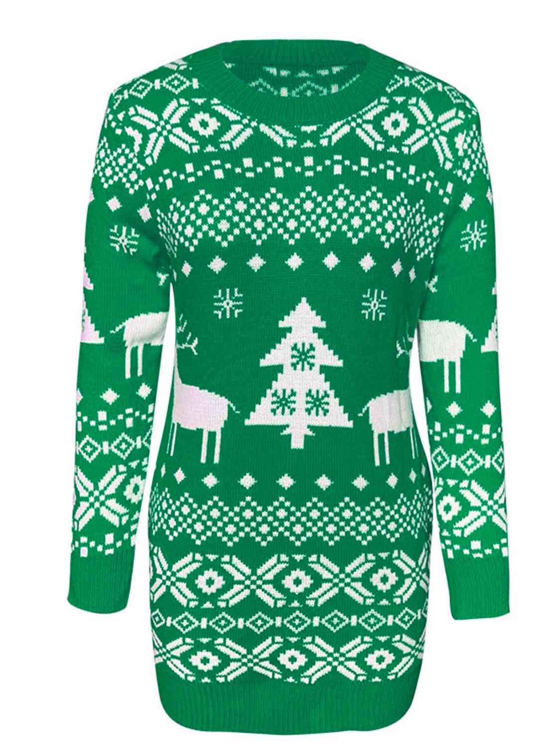 Nordic Reindeer & Tree Ugly Christmas Sweater
