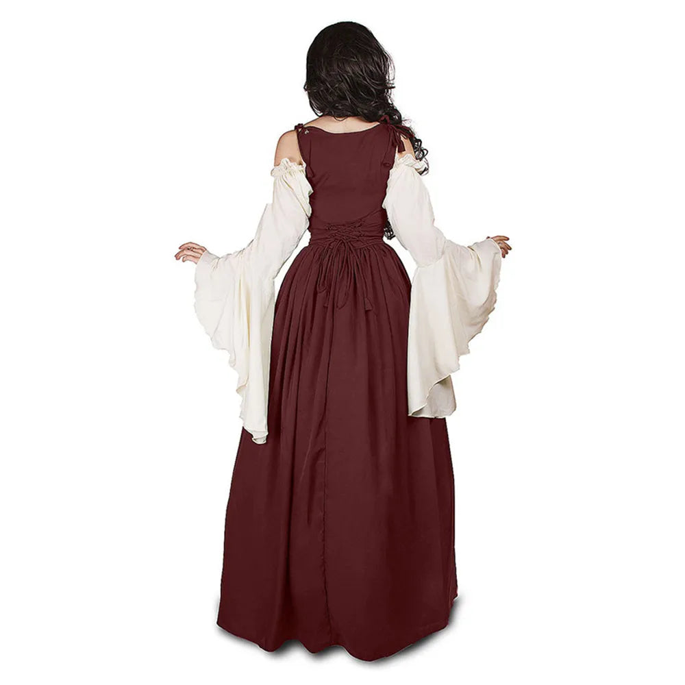 Irish Medieval Retro Royal Court Princess Style Long Sleeve Dress - Retrorobe