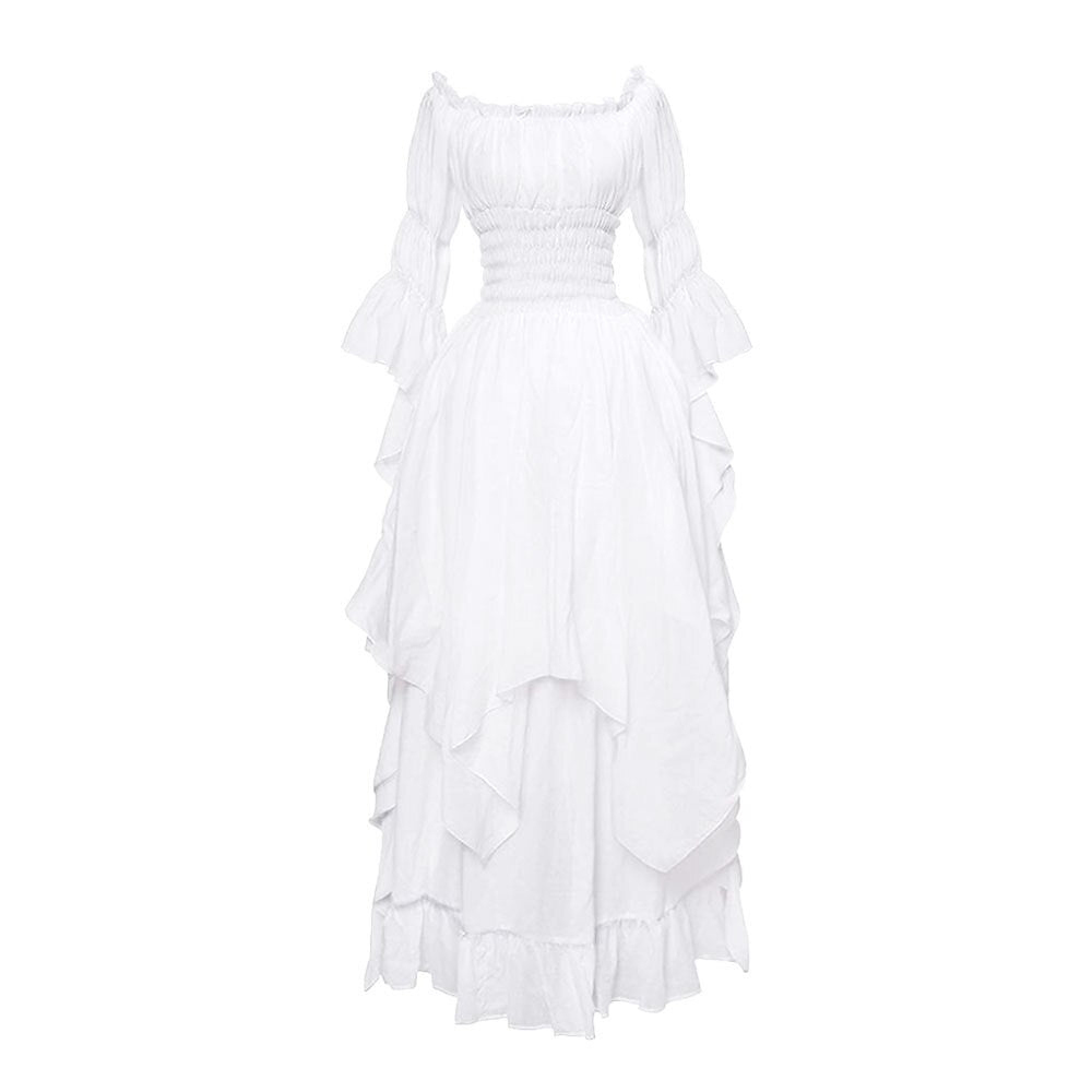 Renaissance Style Off Shoulder Long Dress - Retrorobe