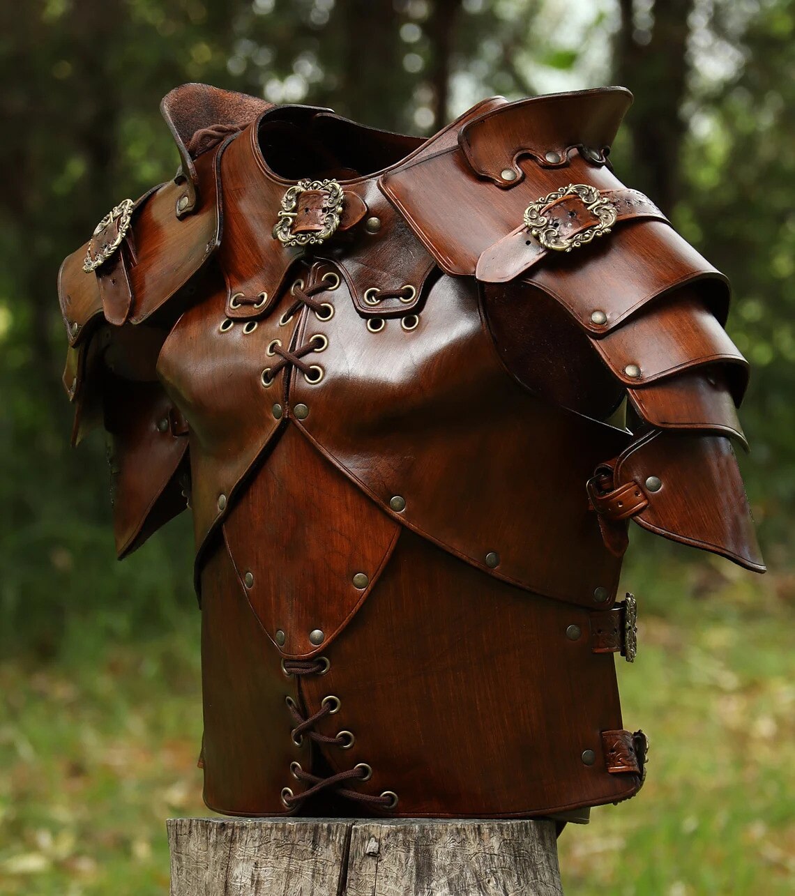 Medieval Renaissance Split Style Armor Set: Shoulder, Chest Guard - Retrorobe