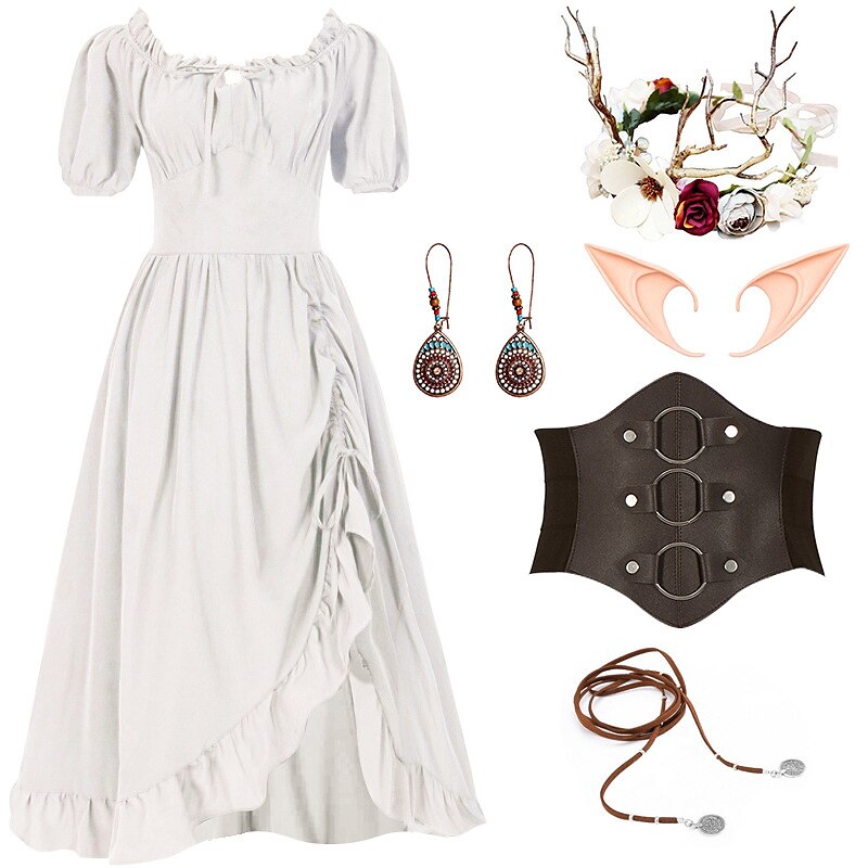 Renaissance Fairy Costume Dress with Corset & ACCs - Retrorobe
