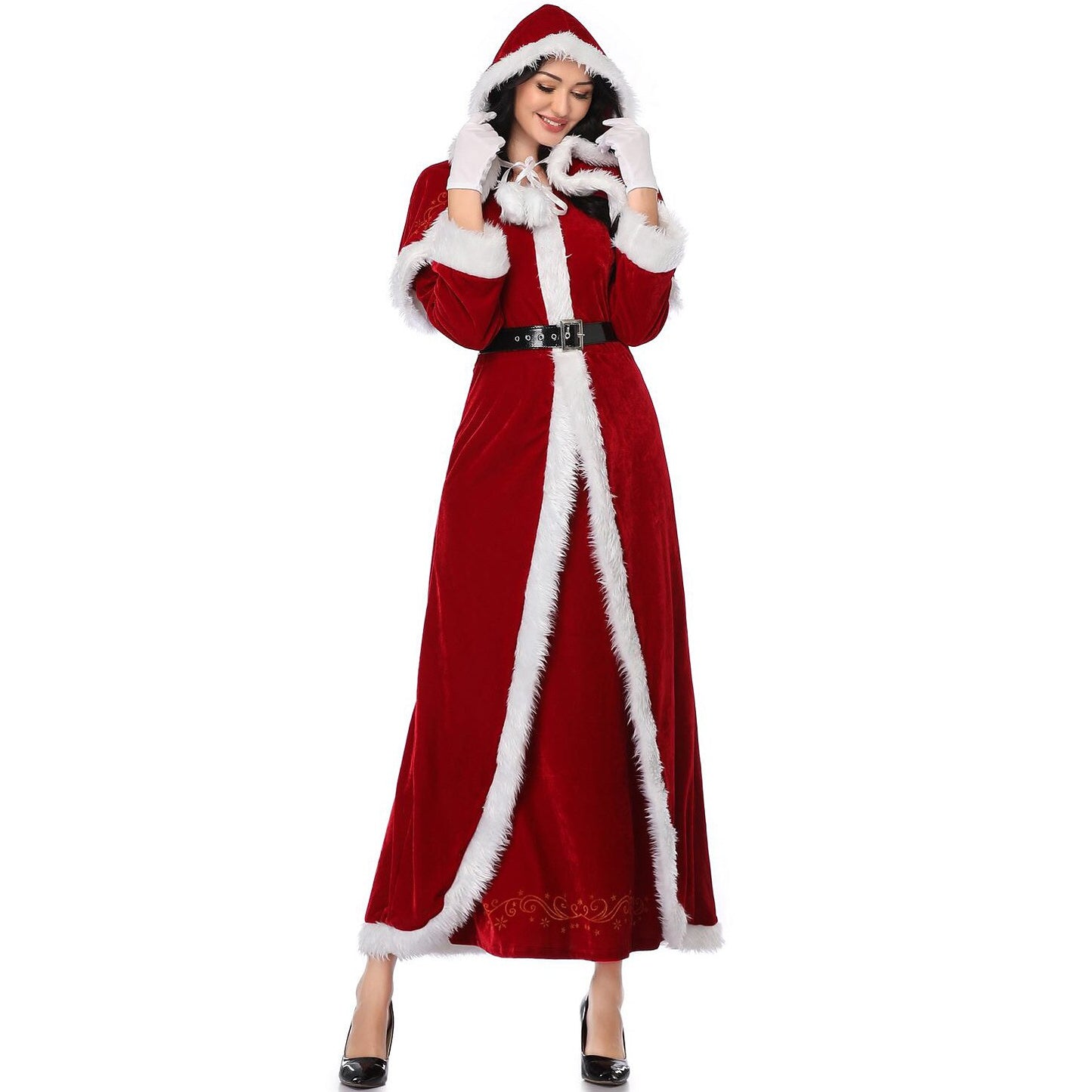 Regal Mrs. Claus Holiday Gown