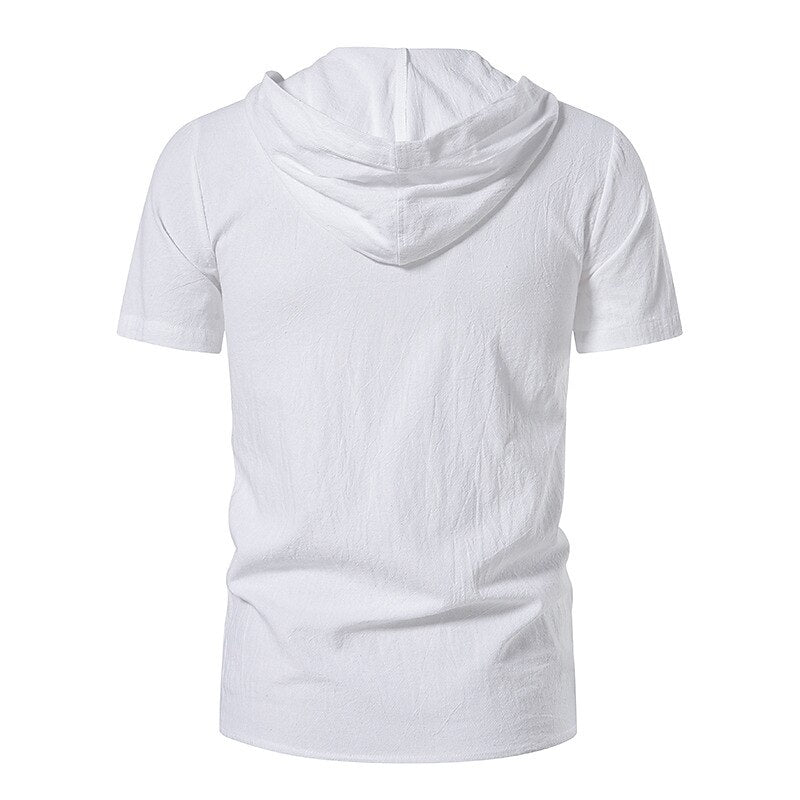 Pirate Style Short Sleeve Hooded Shirts - Retrorobe