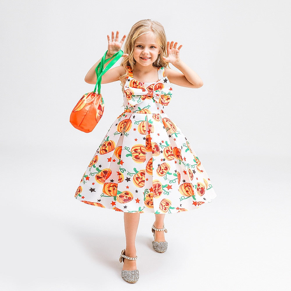 Kids' Witch Pumpkin Dress Costume