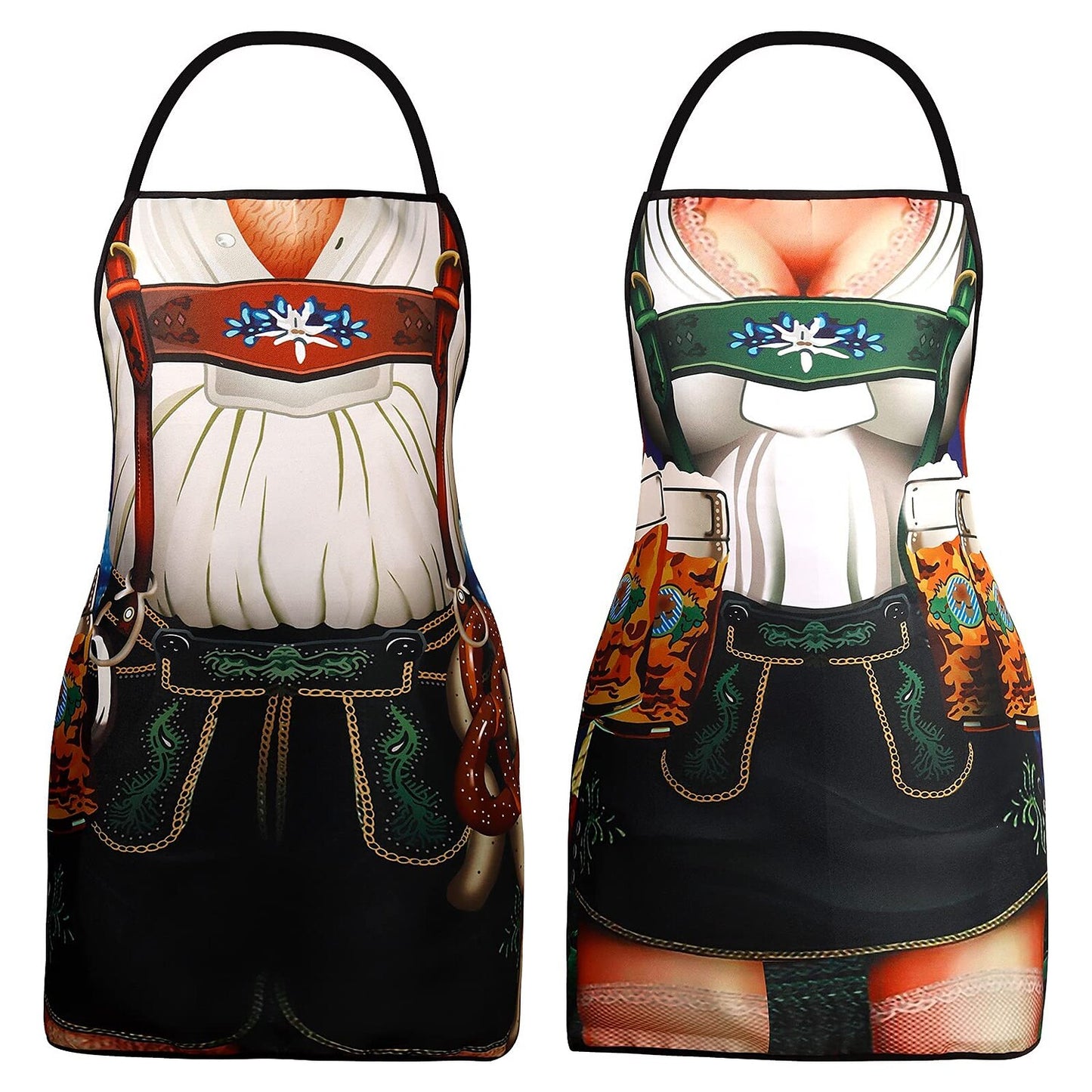 Tablier imprimé Couples Oktoberfest Lederhosen & Dirndl