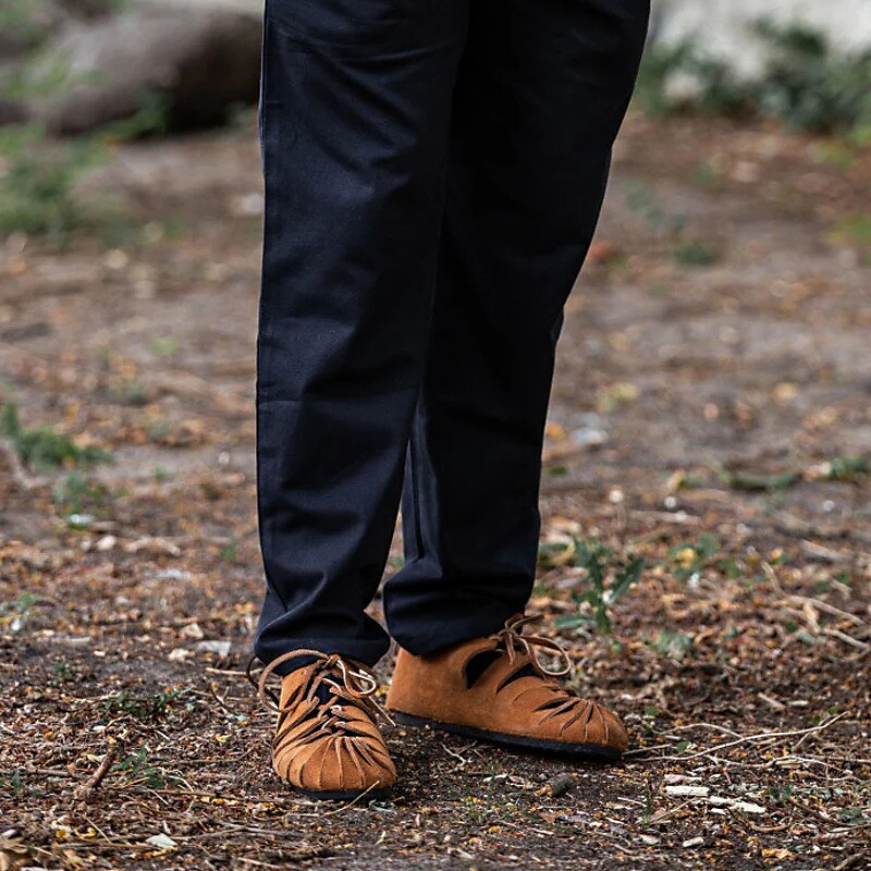 Medieval Peasant Shoes Celtic Style Lace-Ups - Retrorobe