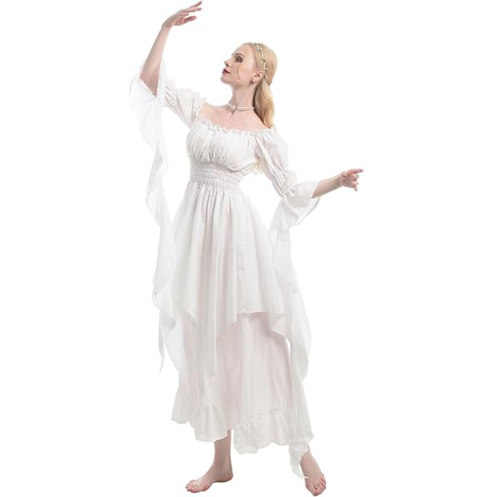 Renaissance Style Off Shoulder Long Dress - Retrorobe