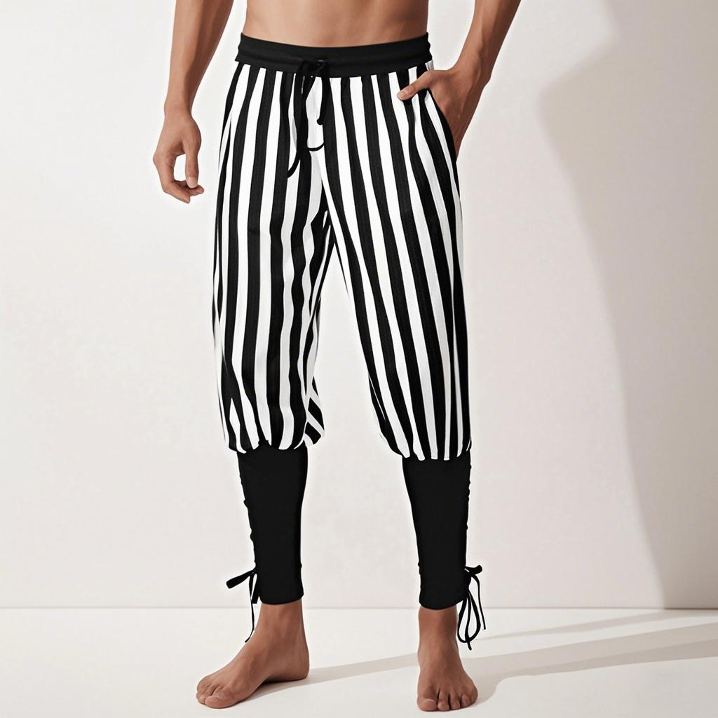 Landsknecht Style Stripes Pants - Retrorobe