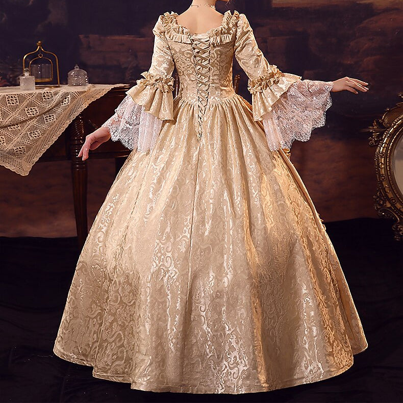 Rococo Brocade Style Ball Dress
