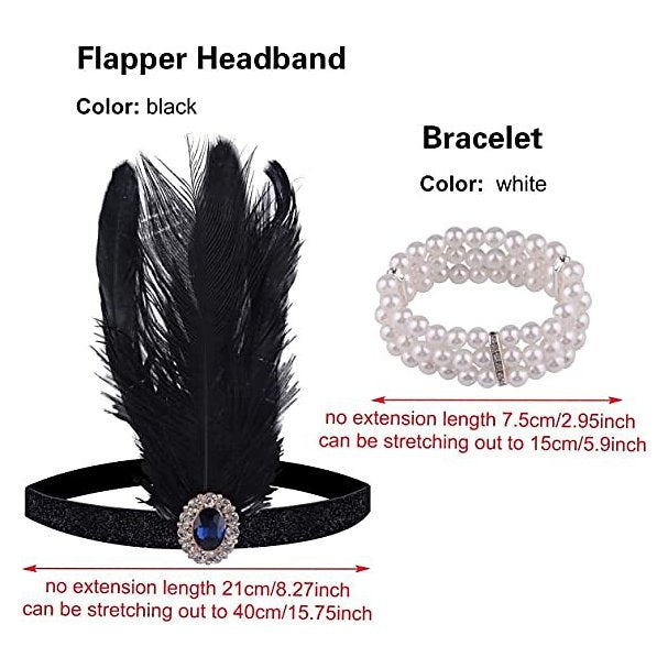 Floral Sequin Flapper Dress with Accessories Set