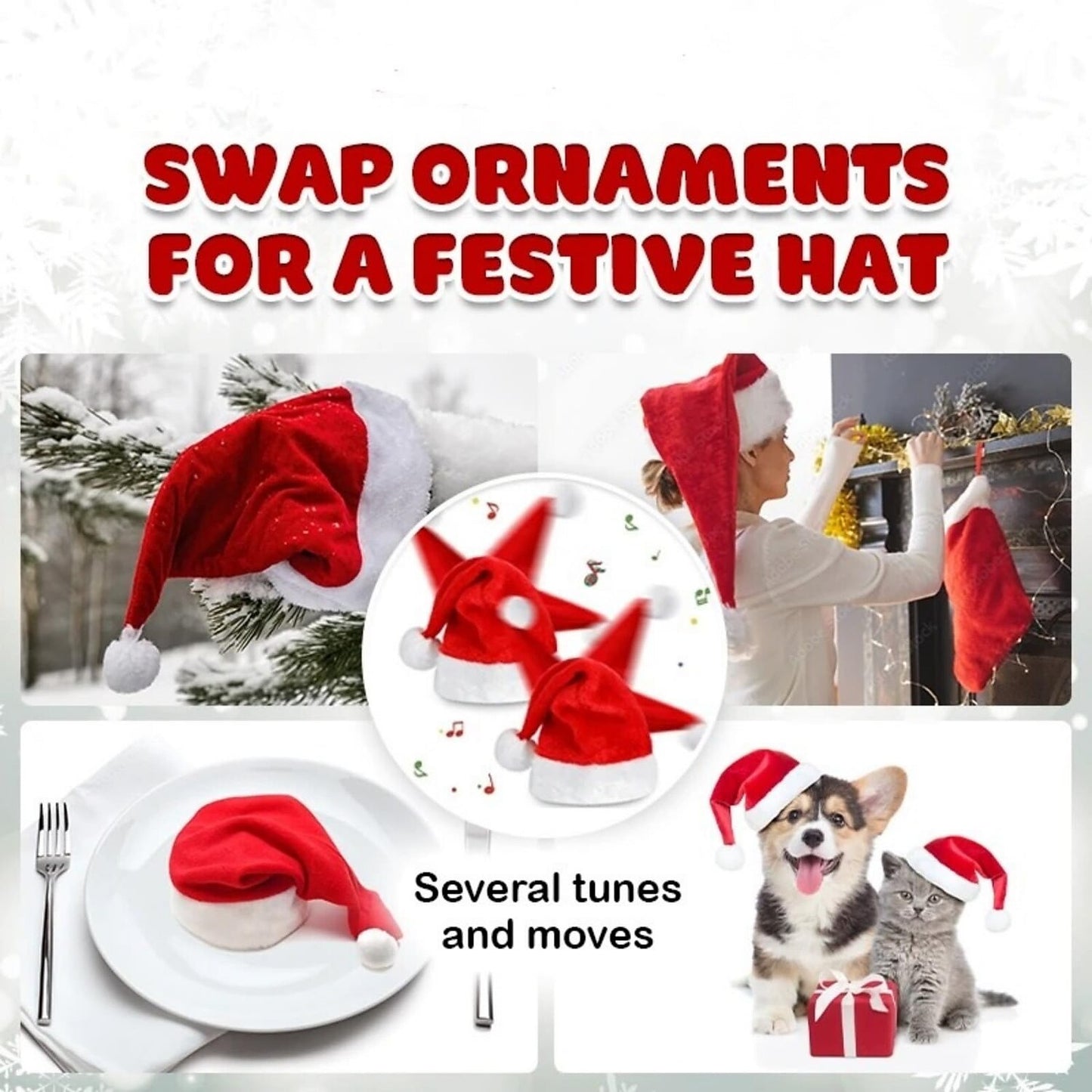 Christmas Singing & Dancing Electric Santa Hat