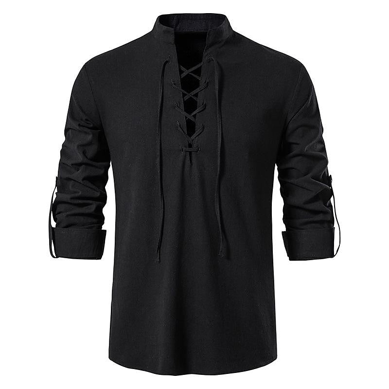 Renaissance Stand Collar Tops Pullover Shirt - Retrorobe