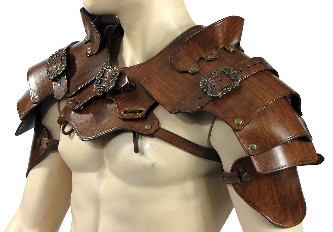 Medieval Renaissance Split Style Armor Set: Shoulder, Chest Guard - Retrorobe