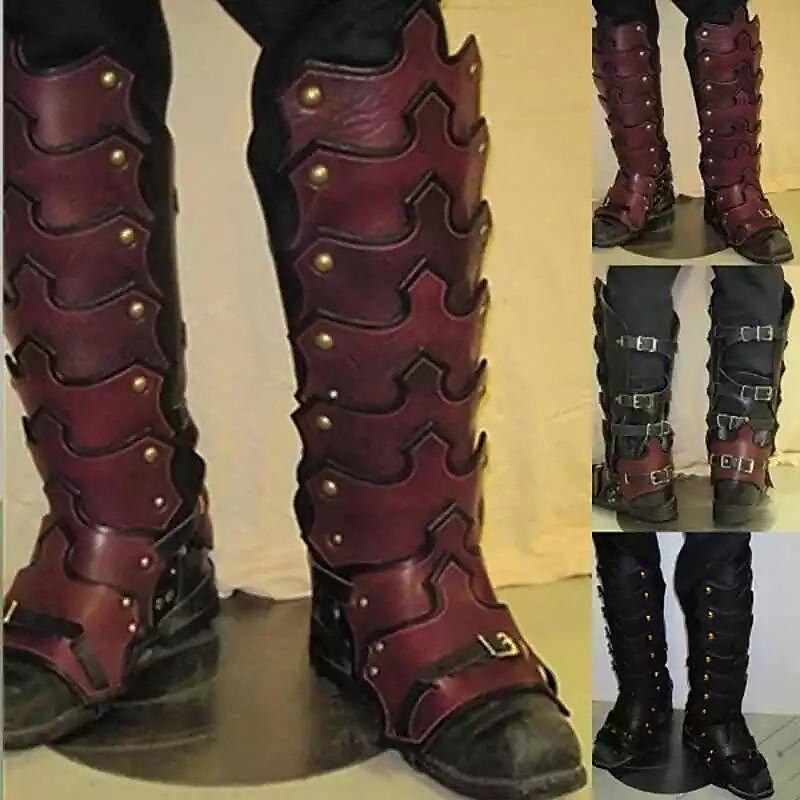 Unisex Gothic Medieval Legguards Boot Covers - Retrorobe