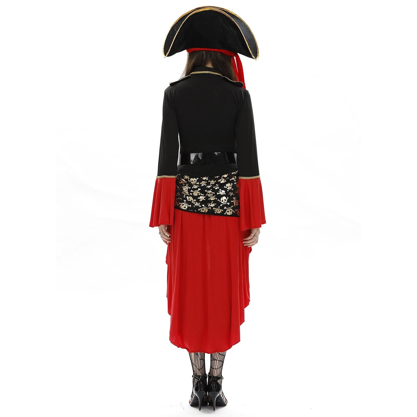 Gothic Piratenkapitän Outfit mit Hut und Gürtel
